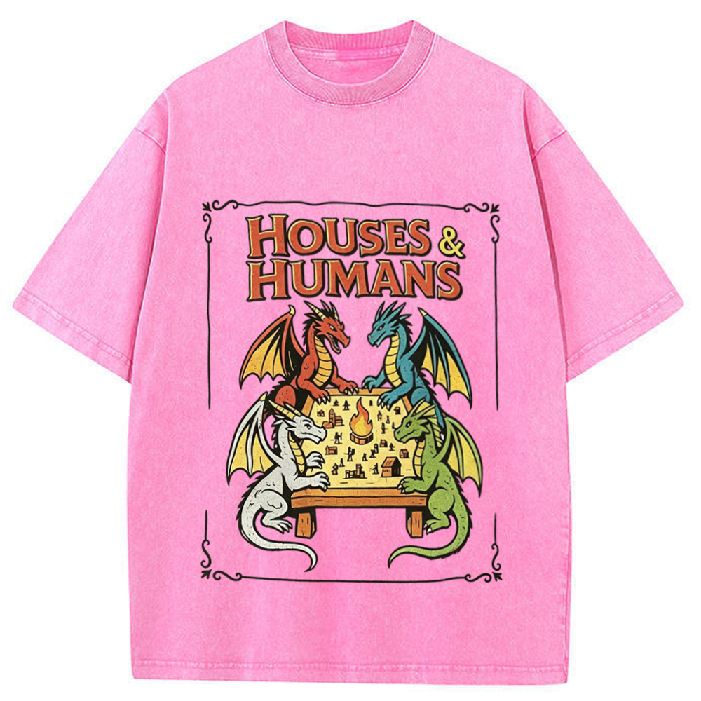 Retro Houses & Humans DnD Tee