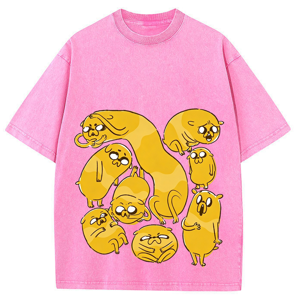 Multi‑Form Jake The Dog Multiple Expressions Character Cartoon Tee