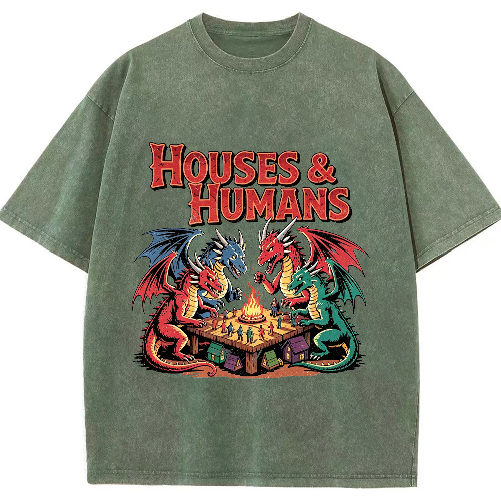 DnD Boardgame Fantasy Dragons Dragons Gathering Around Tabletop Game Cartoon Tee