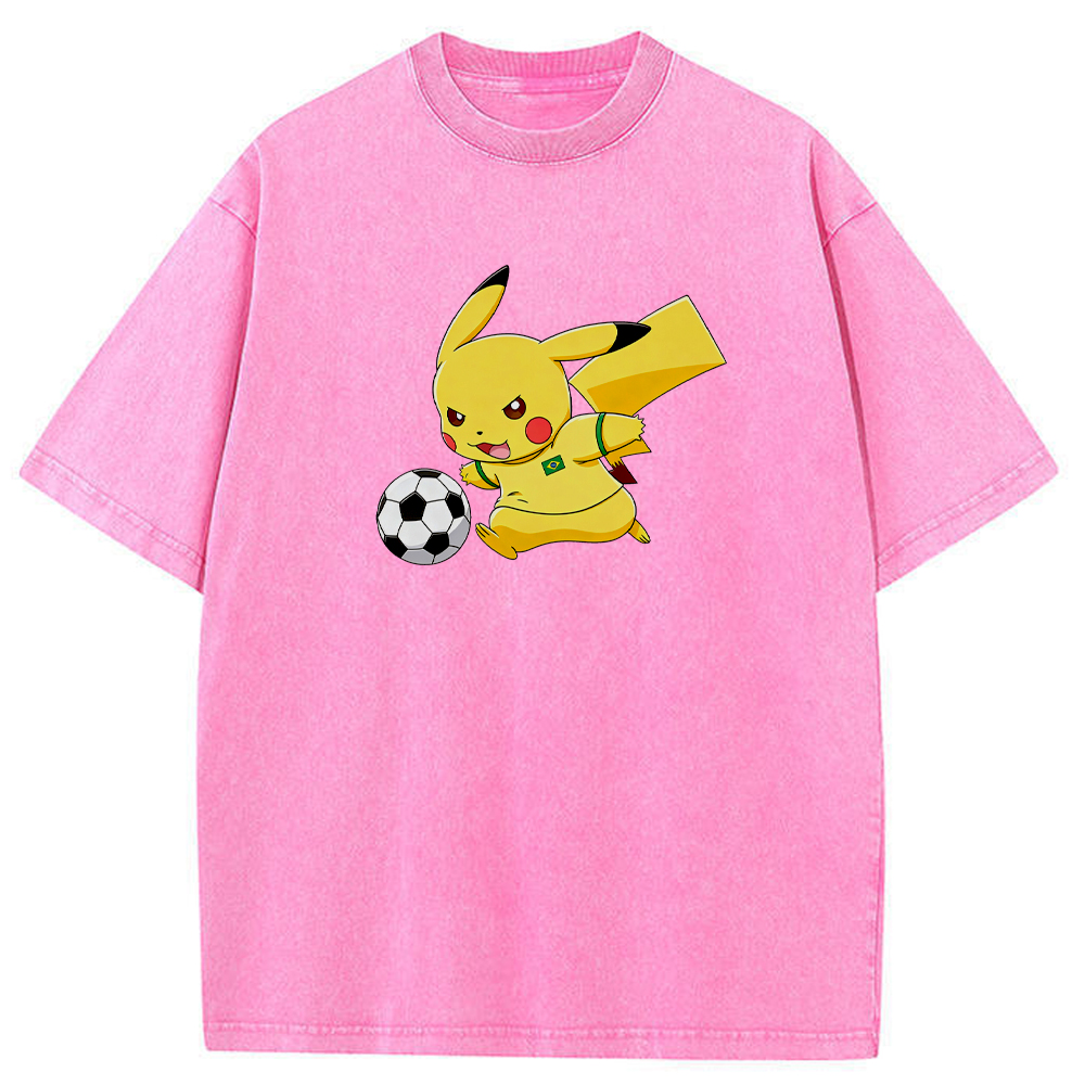 2026 World Cup Pokemon Brazil Pikachu Graphic Tee