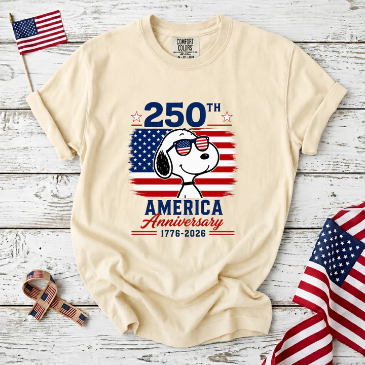 250th America Anniversary Patriotic Snoopy Sunglasses T-Shirt