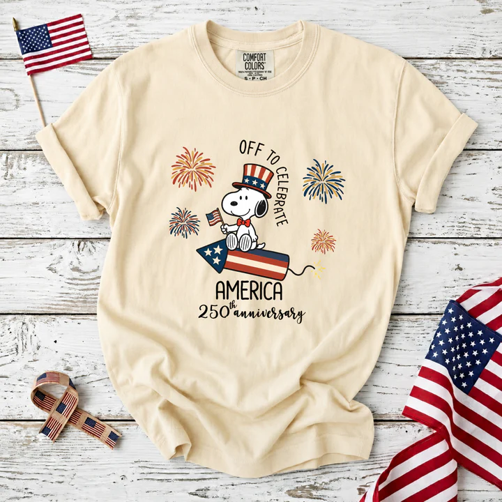 Off To Celebrate America 250th Anniversary Fireworks T-Shirt
