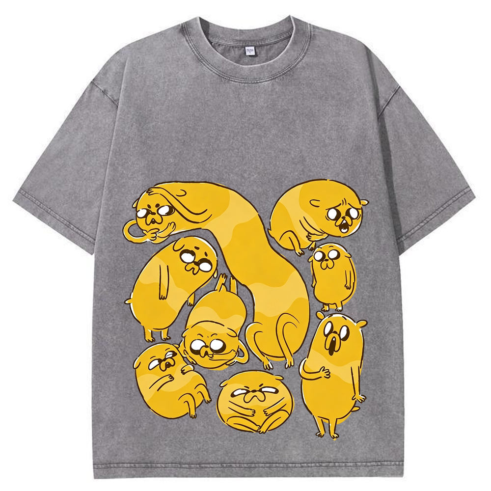 Multi‑Form Jake The Dog Multiple Expressions Character Cartoon Tee