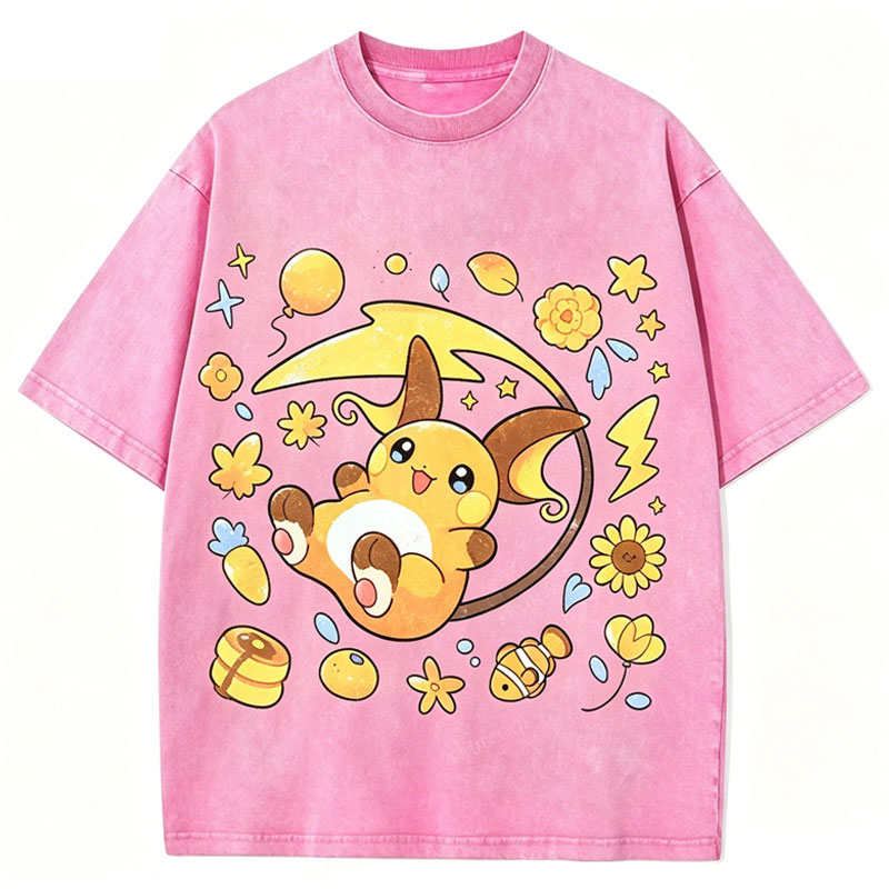 Pokémon Raichu Unisex Vintage Washed Tee