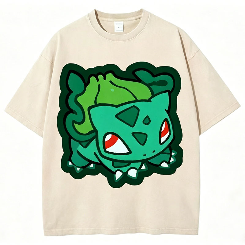 Cute Bulbasaur Unisex Vintage Washed Tee