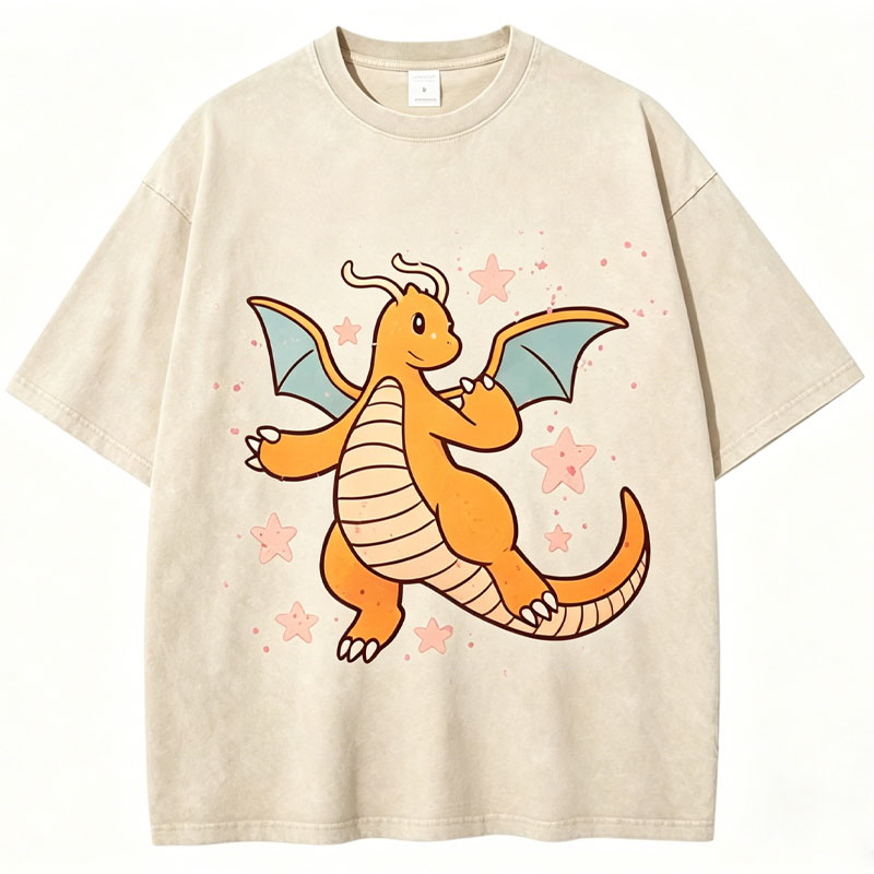 Pokémon Dragonite Unisex Vintage Washed Tee
