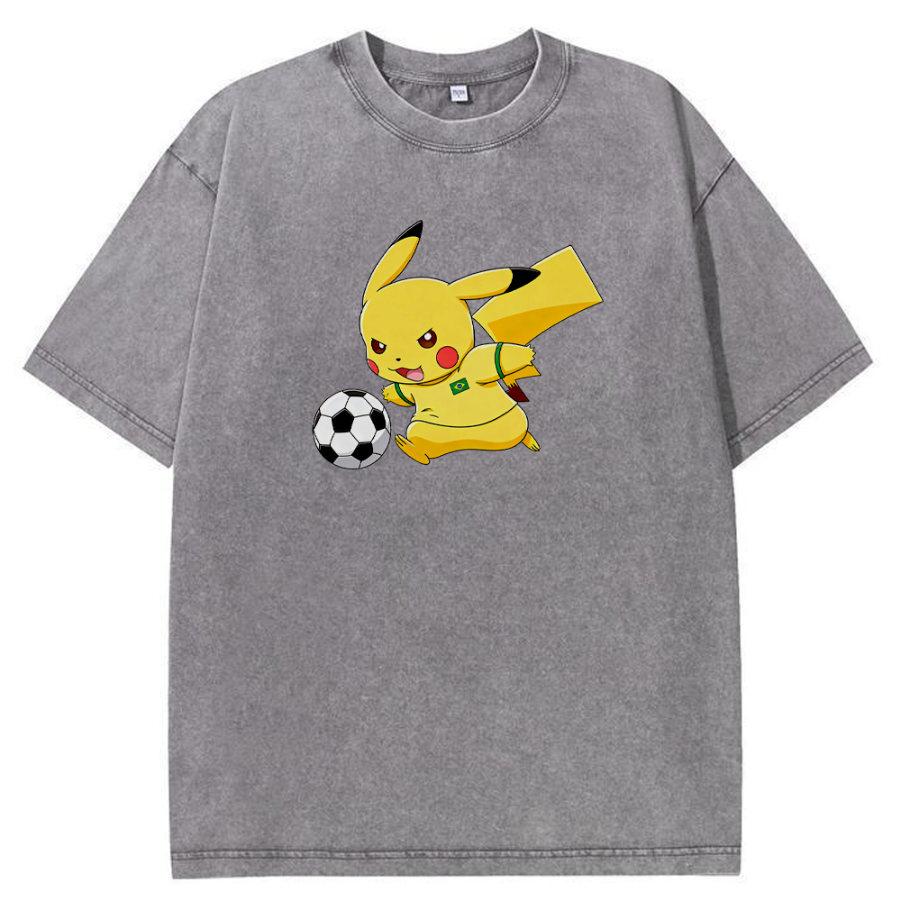 2026 World Cup Pokemon Brazil Pikachu Graphic Tee