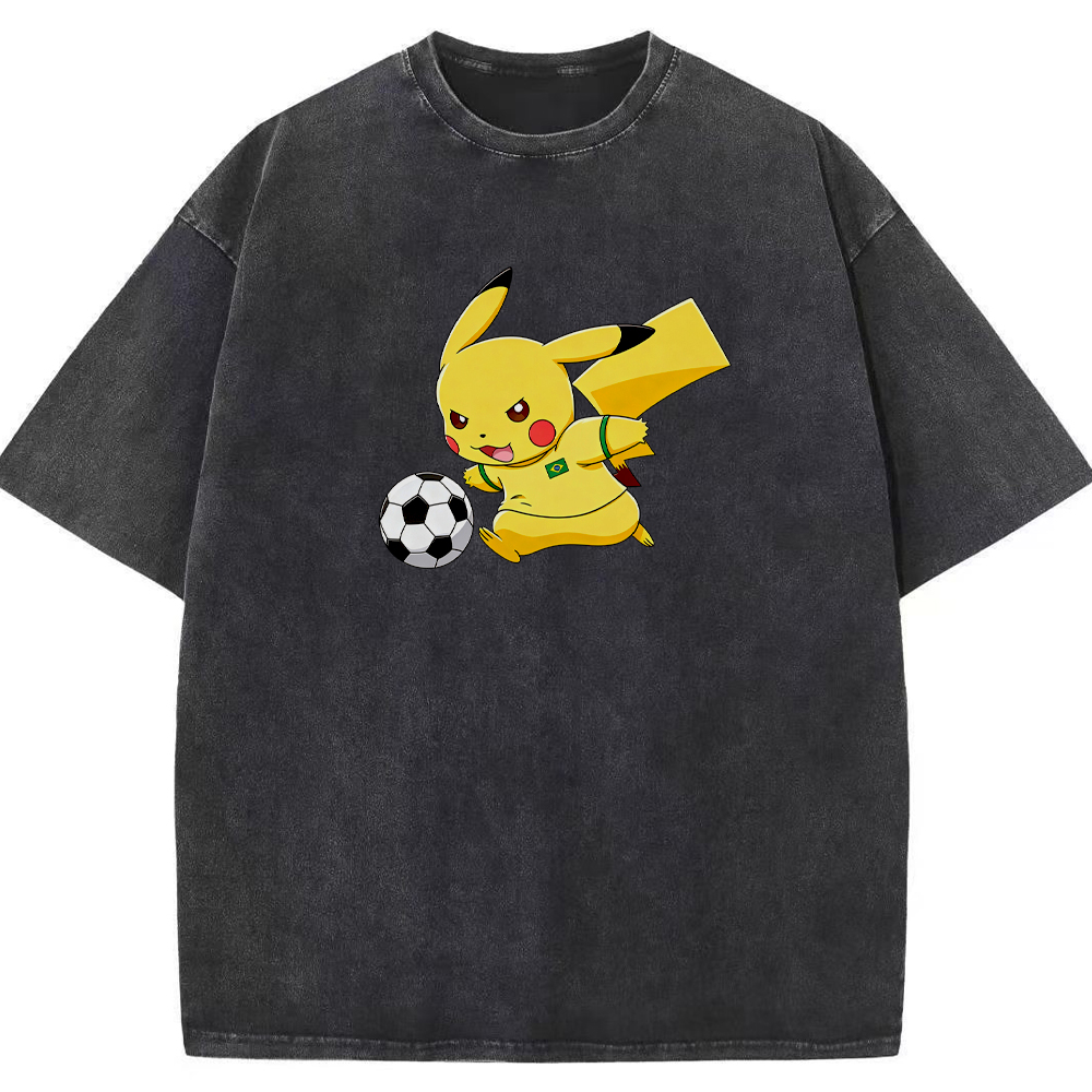 2026 World Cup Pokemon Brazil Pikachu Graphic Tee