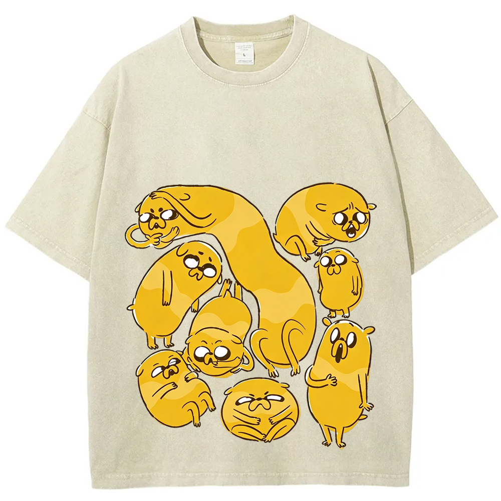 Multi‑Form Jake The Dog Multiple Expressions Character Cartoon Tee