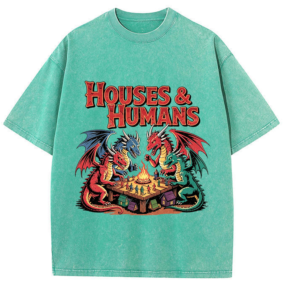 DnD Boardgame Fantasy Dragons Dragons Gathering Around Tabletop Game Cartoon Tee