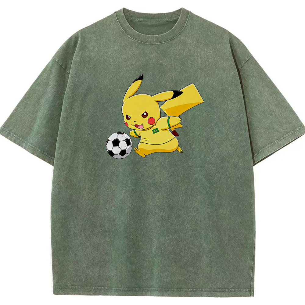 2026 World Cup Pokemon Brazil Pikachu Graphic Tee