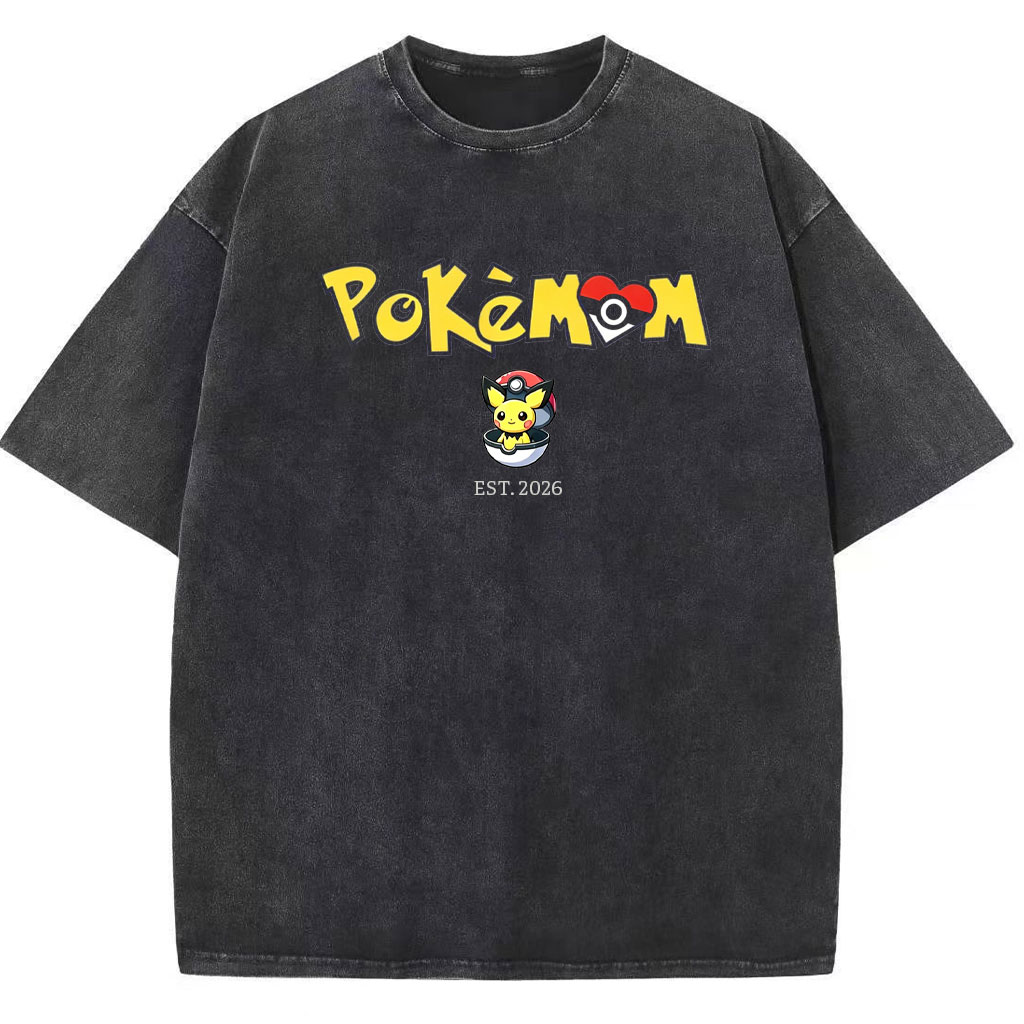 Custom PokéMom Tee – Custom Pokeball Kids & Custom Est Year