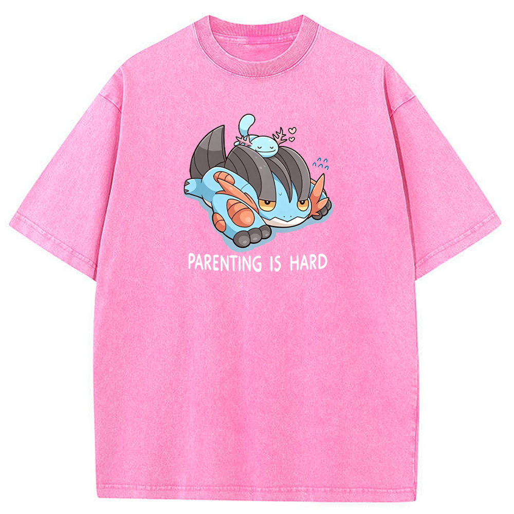Parenting Is Hard Mudkip Parent Vintage Washed T-Shirt