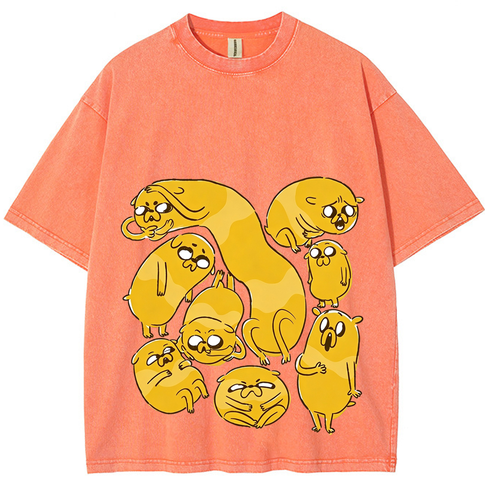 Multi‑Form Jake The Dog Multiple Expressions Character Cartoon Tee