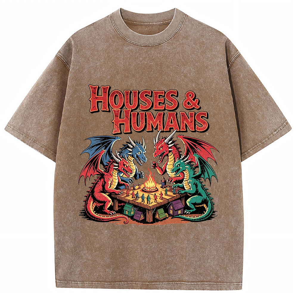 DnD Boardgame Fantasy Dragons Dragons Gathering Around Tabletop Game Cartoon Tee