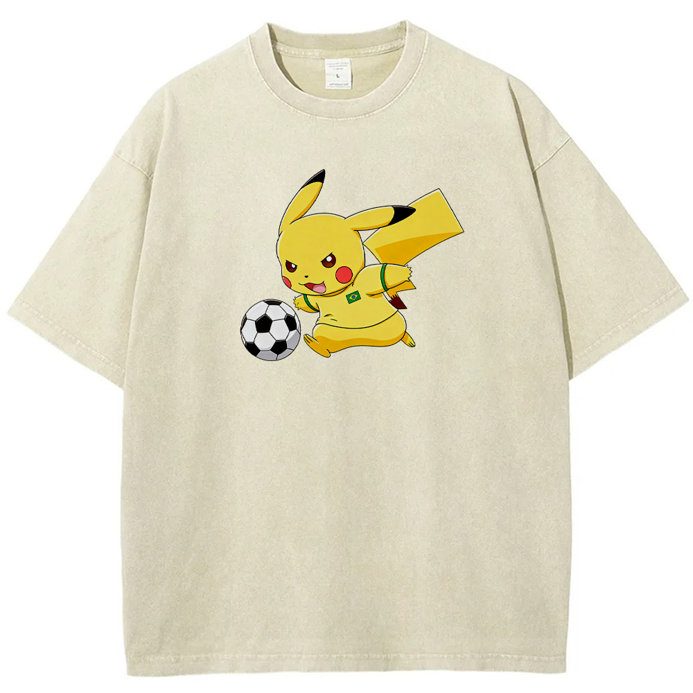 2026 World Cup Pokemon Brazil Pikachu Graphic Tee