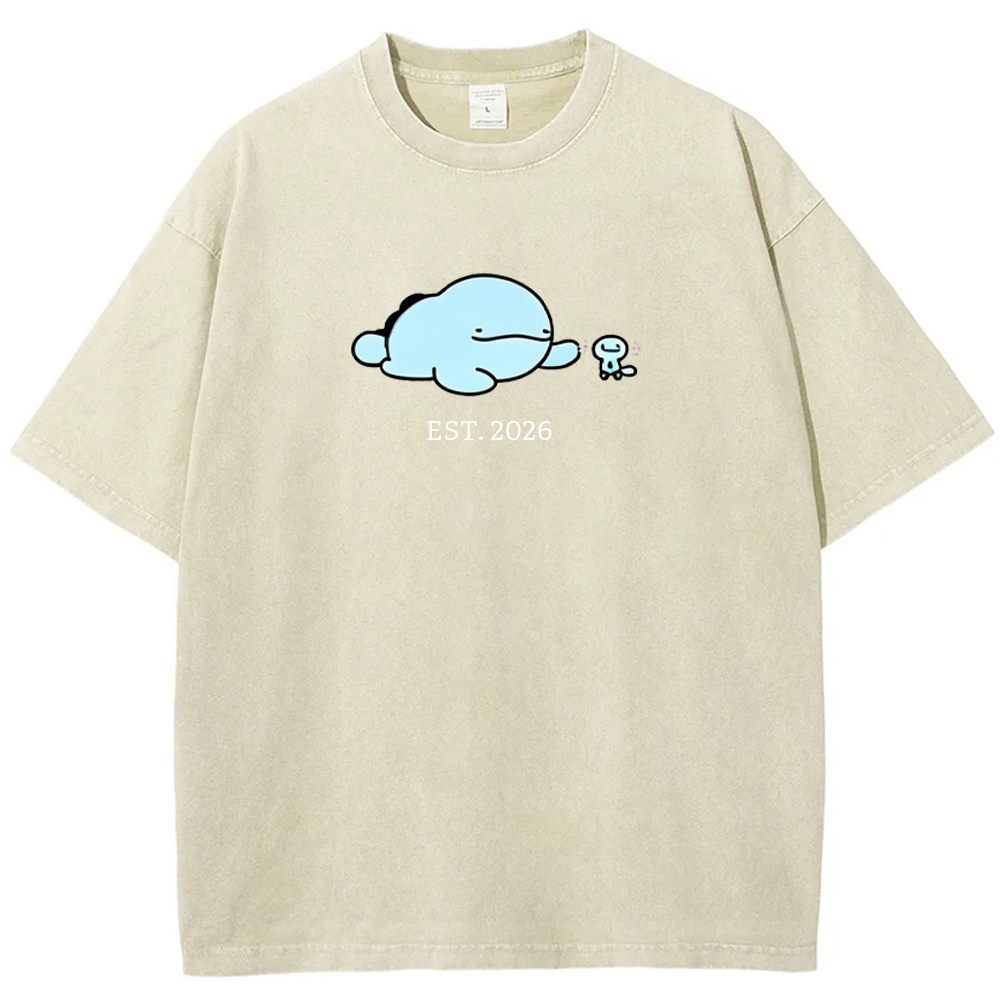 Cute Parent & Kid Quagsire Vintage Washed T-Shirt