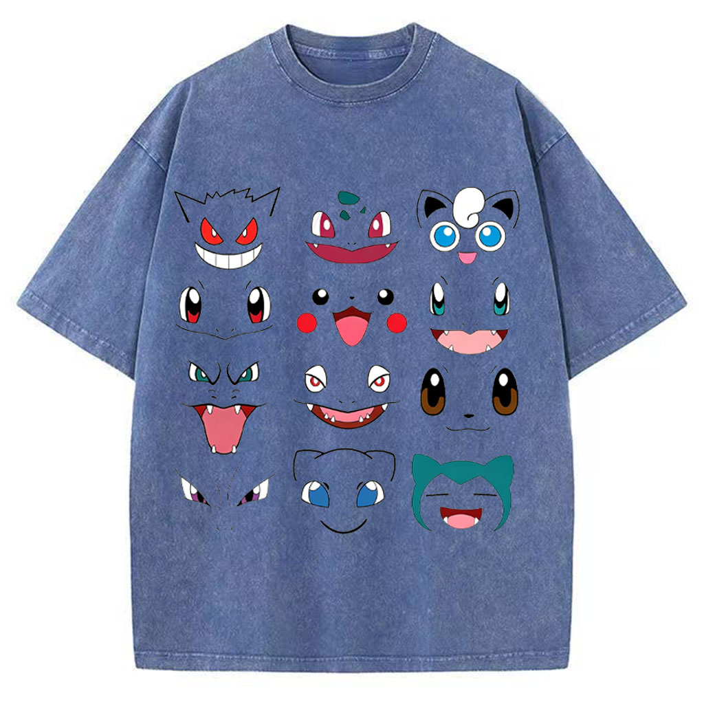 Poké Faces Anime Vintage Tee | Pokemon