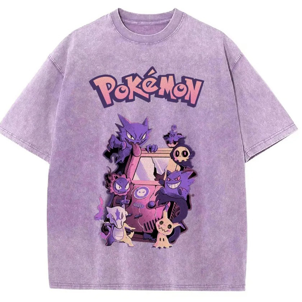 Unisex Vintage Washed T-Shirt | Ghost Type Pokémon Retro Graphic Tee