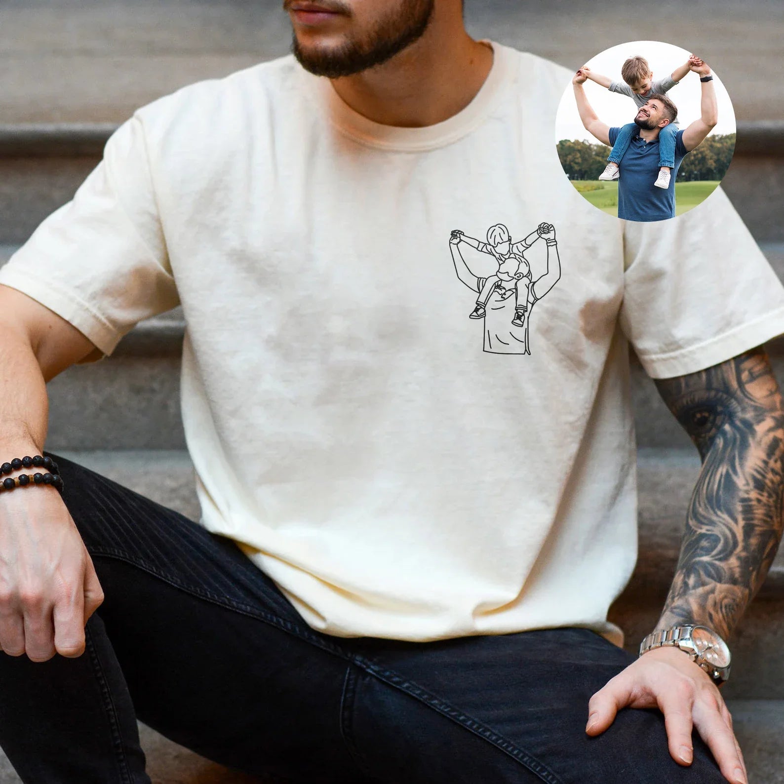 Dad and me-Custom Photo Shirt