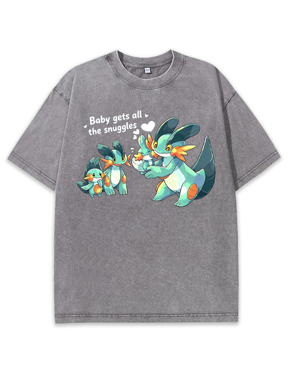 Parent & Kid Swampert Family Snuggle Vintage Washed T-Shirt