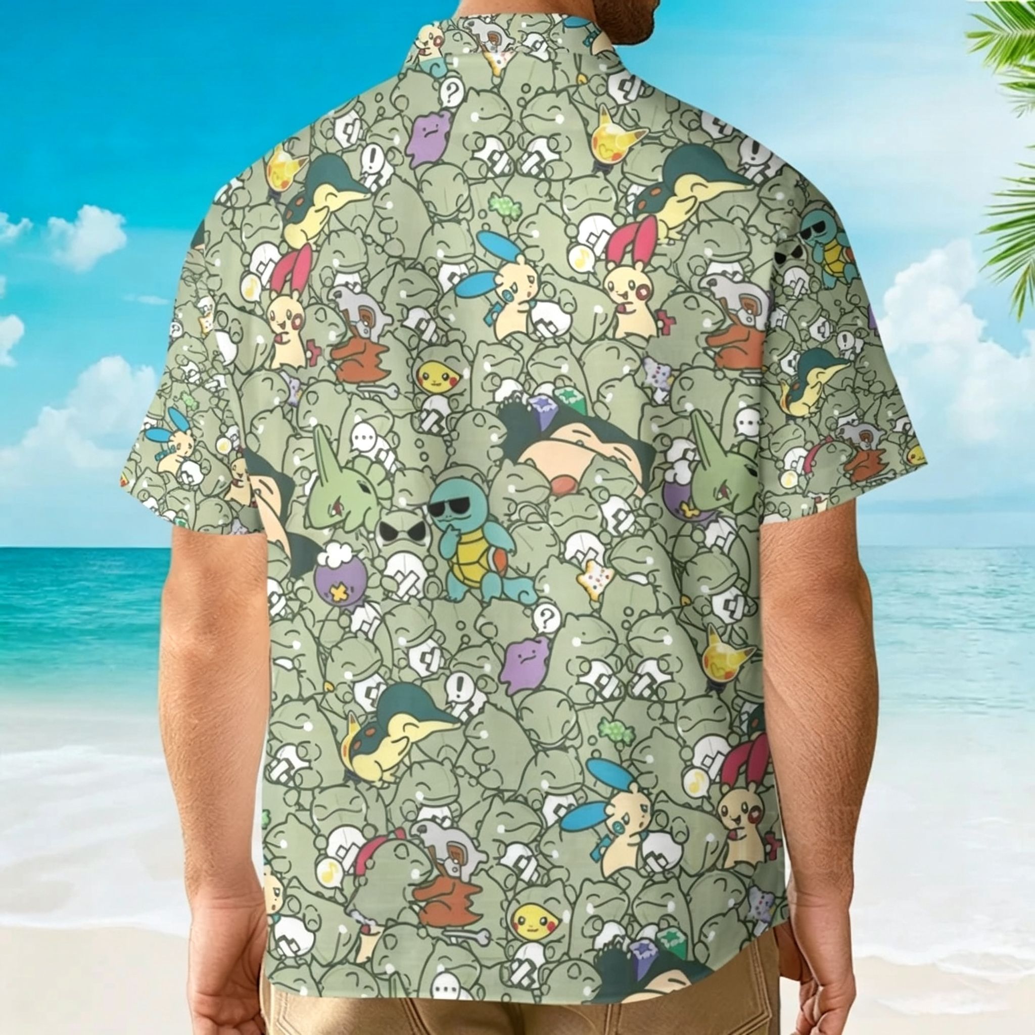 Epic Pokemon Pattern Hawaiian Shirt