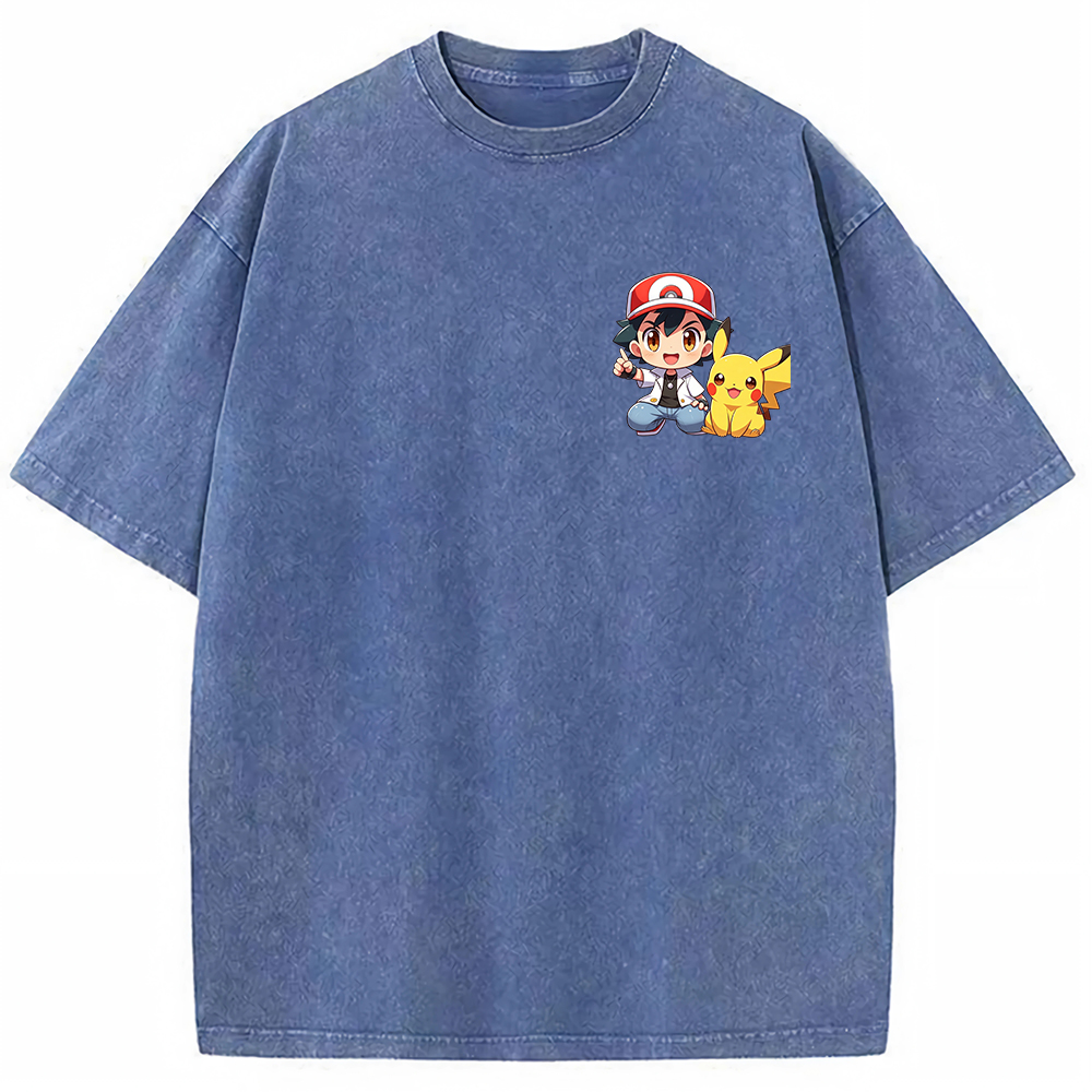 Mini Trainer Pikachu Left Chest Oversized Tee