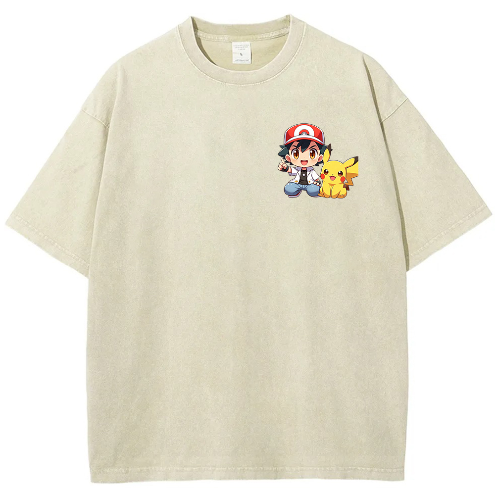 Mini Trainer Pikachu Left Chest Oversized Tee
