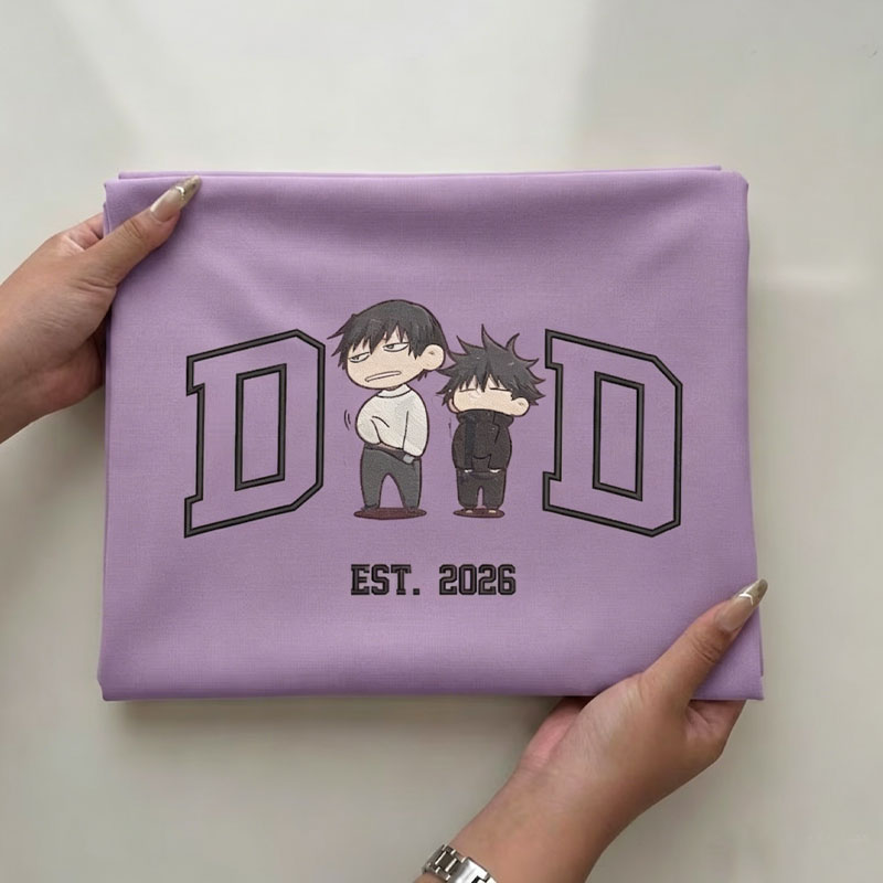 Personalized Dad Anime Embroidered Sweatshirt