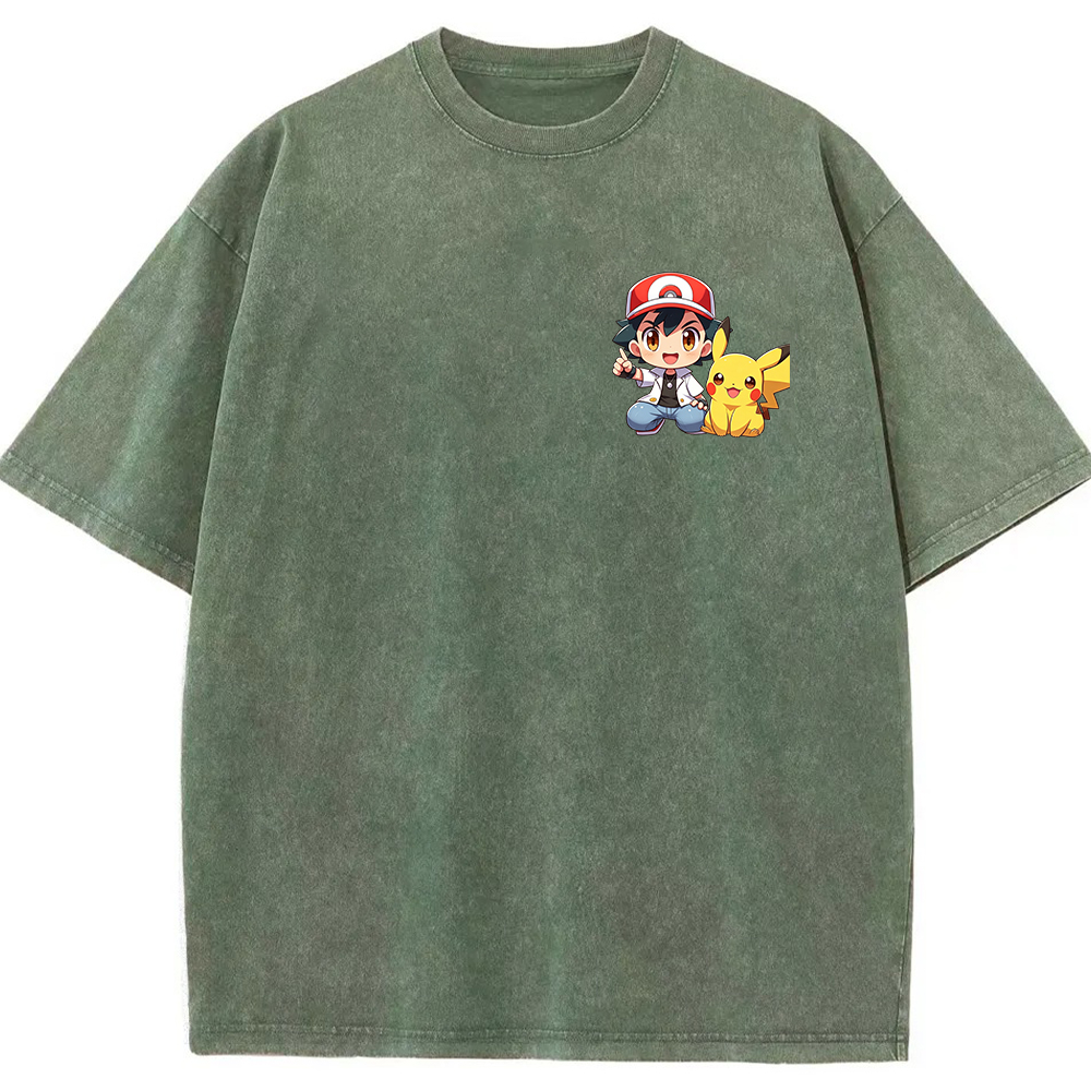 Mini Trainer Pikachu Left Chest Oversized Tee