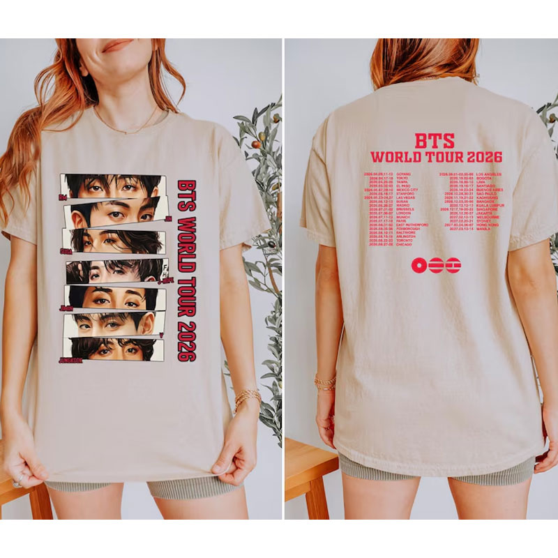 BTS Arirang World Tour Shirt, Fan Inspired Concert Tee