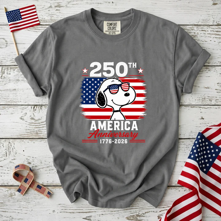 250th America Anniversary Patriotic Snoopy Sunglasses T-Shirt