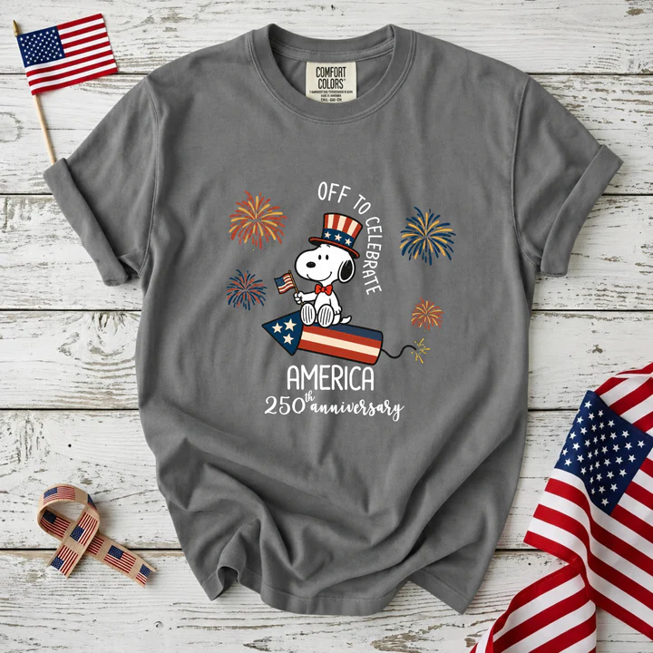 Off To Celebrate America 250th Anniversary Fireworks T-Shirt