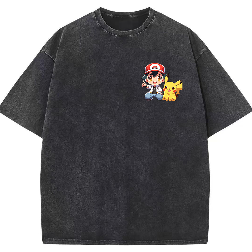 Mini Trainer Pikachu Left Chest Oversized Tee