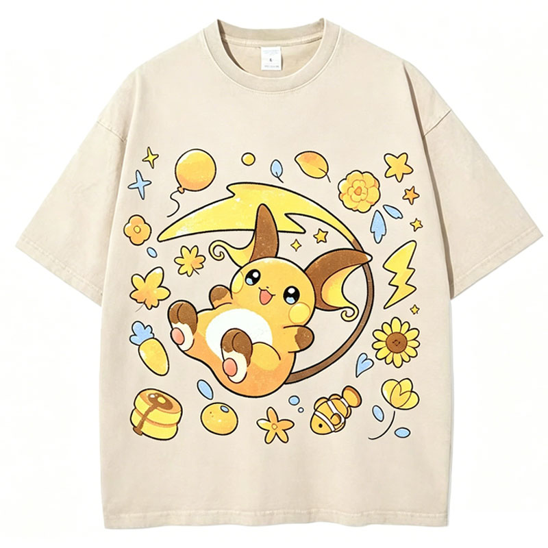 Pokémon Raichu Unisex Vintage Washed Tee