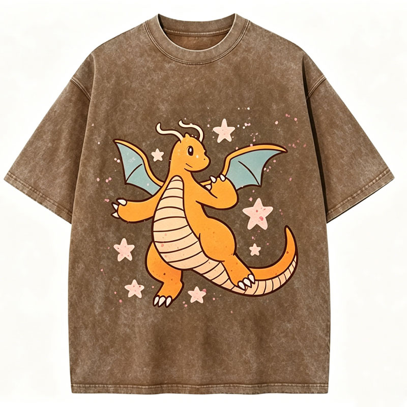 Pokémon Dragonite Unisex Vintage Washed Tee