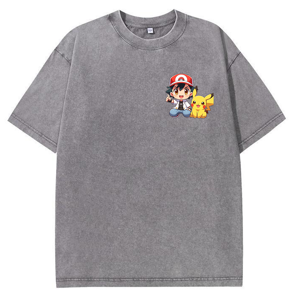Mini Trainer Pikachu Left Chest Oversized Tee