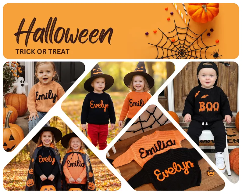 Custom Embroidered Baby Name Sweater