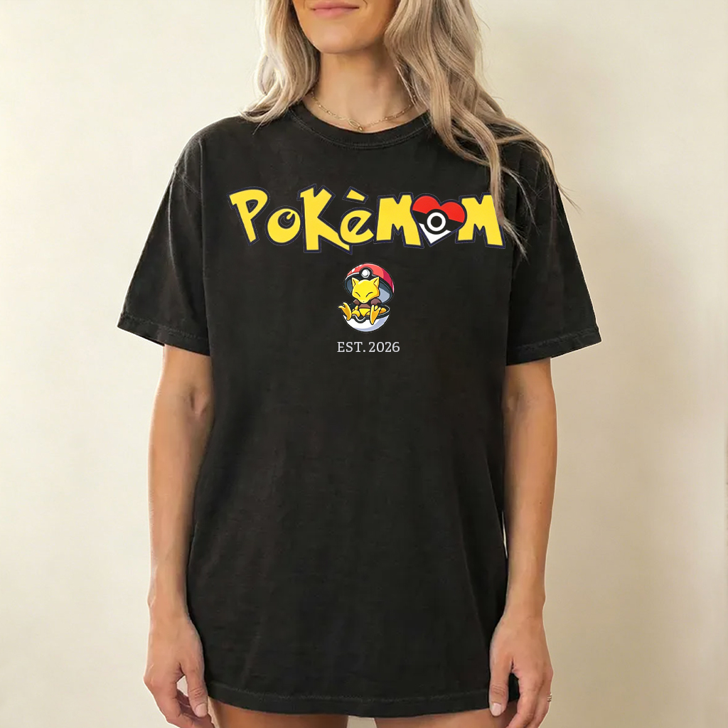 Custom PokéMom Tee – Custom Pokeball Kids & Custom Est Year