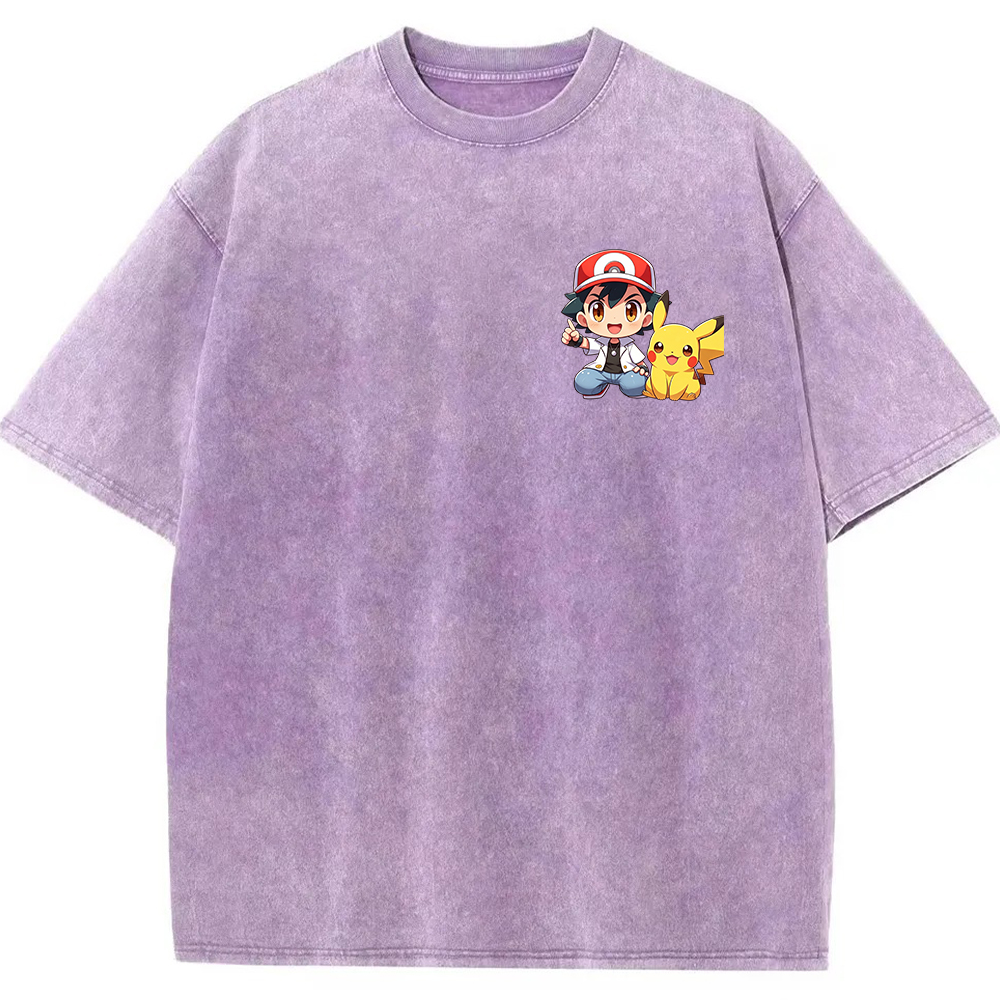 Mini Trainer Pikachu Left Chest Oversized Tee
