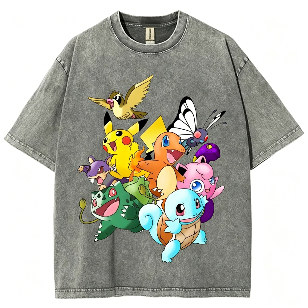 Kanto Pokémon Unisex Vintage Washed Tee