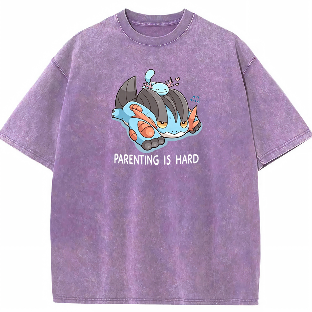 Parenting Is Hard Mudkip Parent Vintage Washed T-Shirt