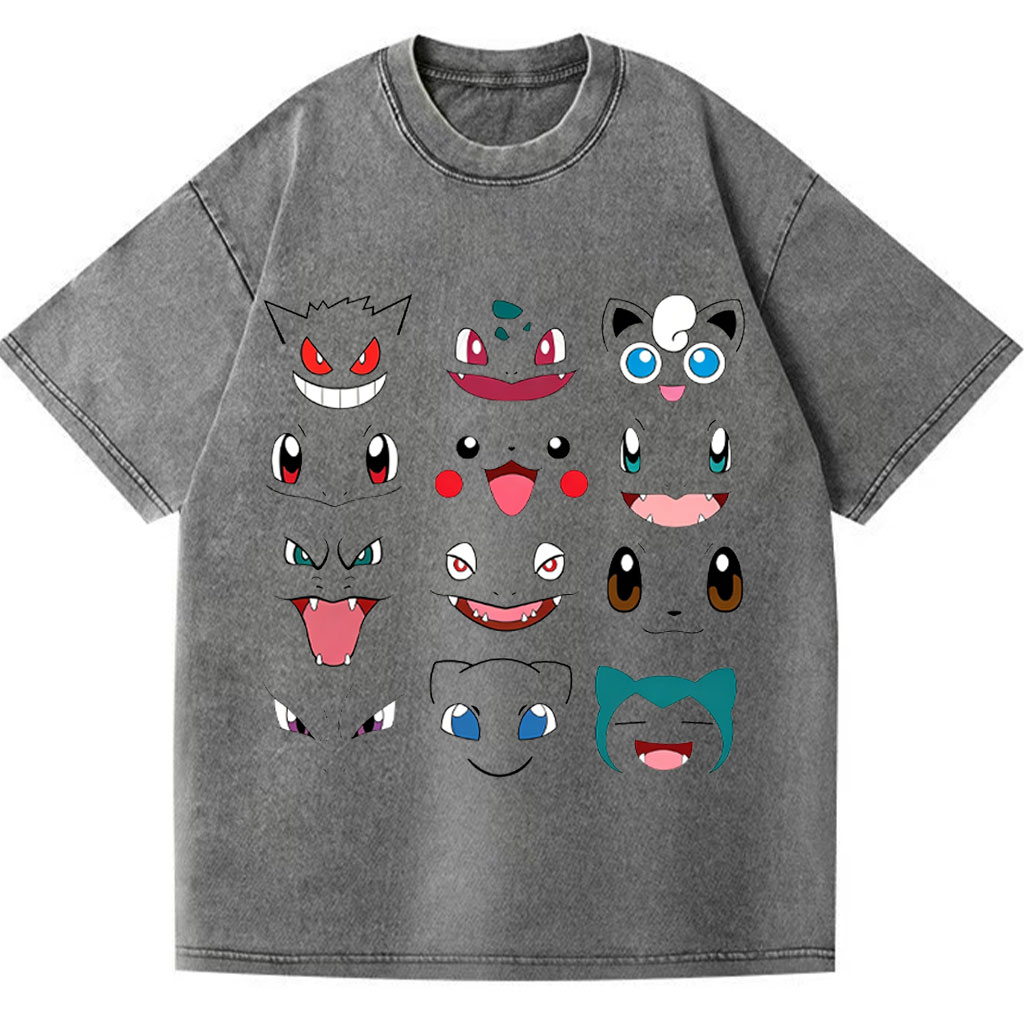 Poké Faces Anime Vintage Tee | Pokemon