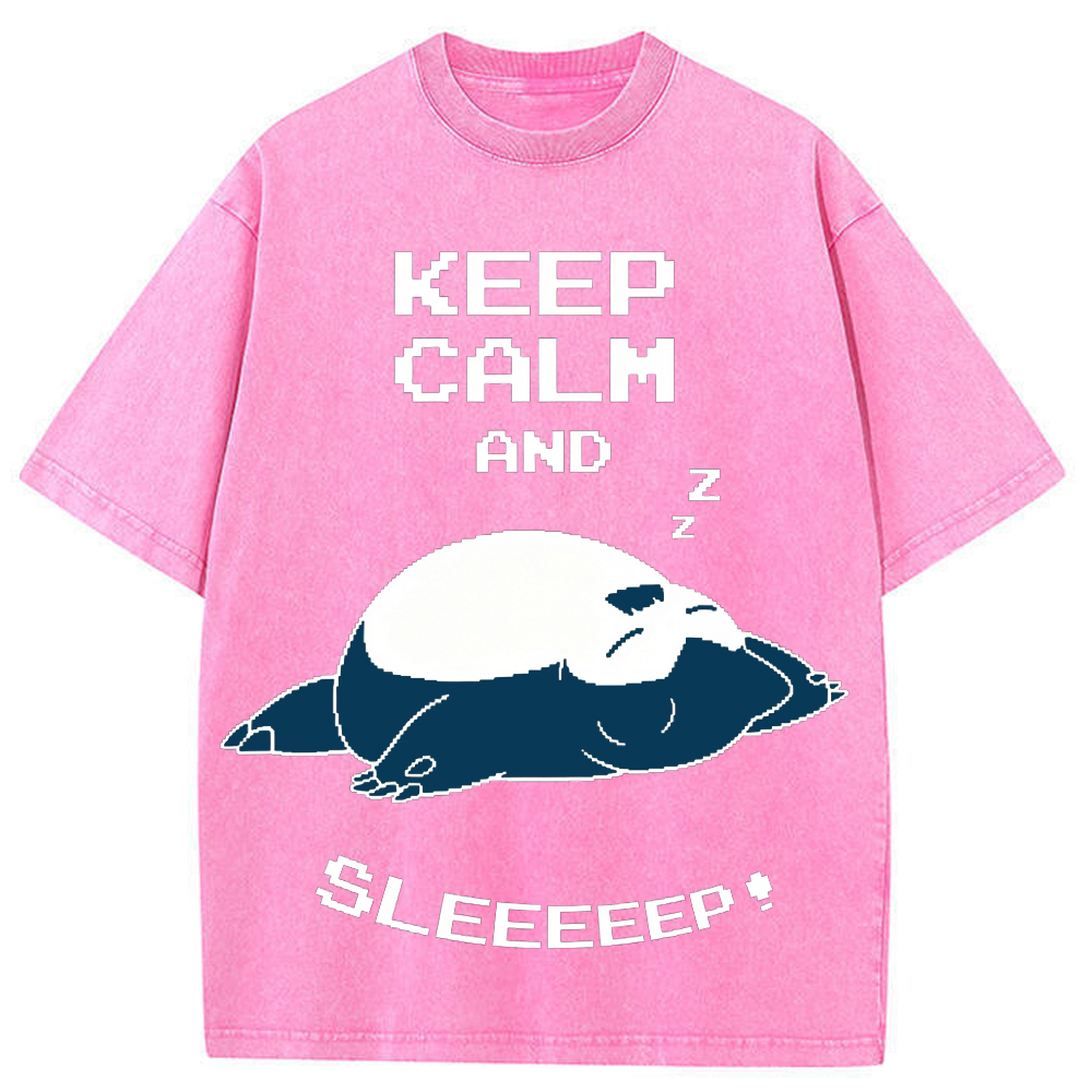 Retro Pixel Lazy Style Snorlax Cartoon Tee | Pokemon Anime