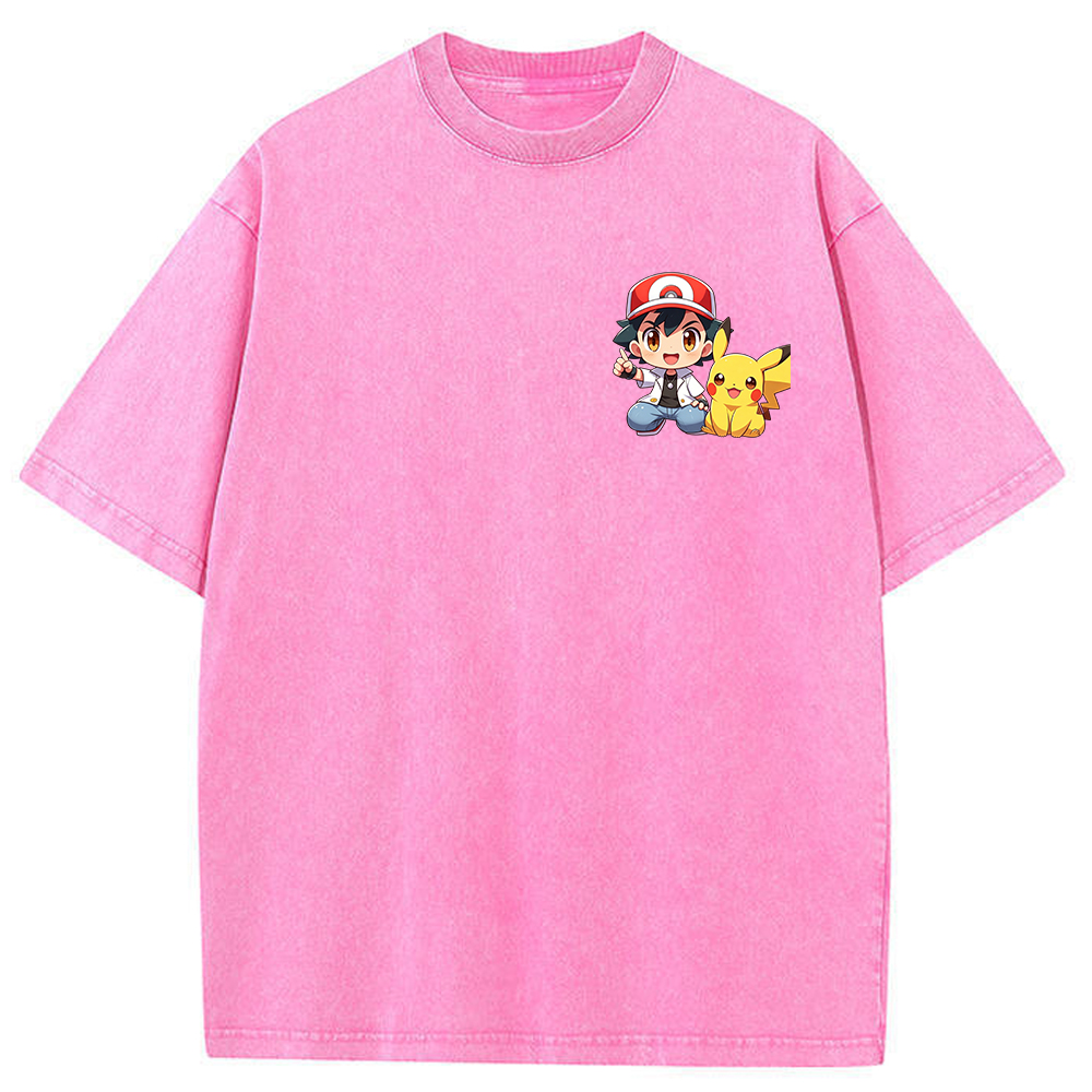 Mini Trainer Pikachu Left Chest Oversized Tee