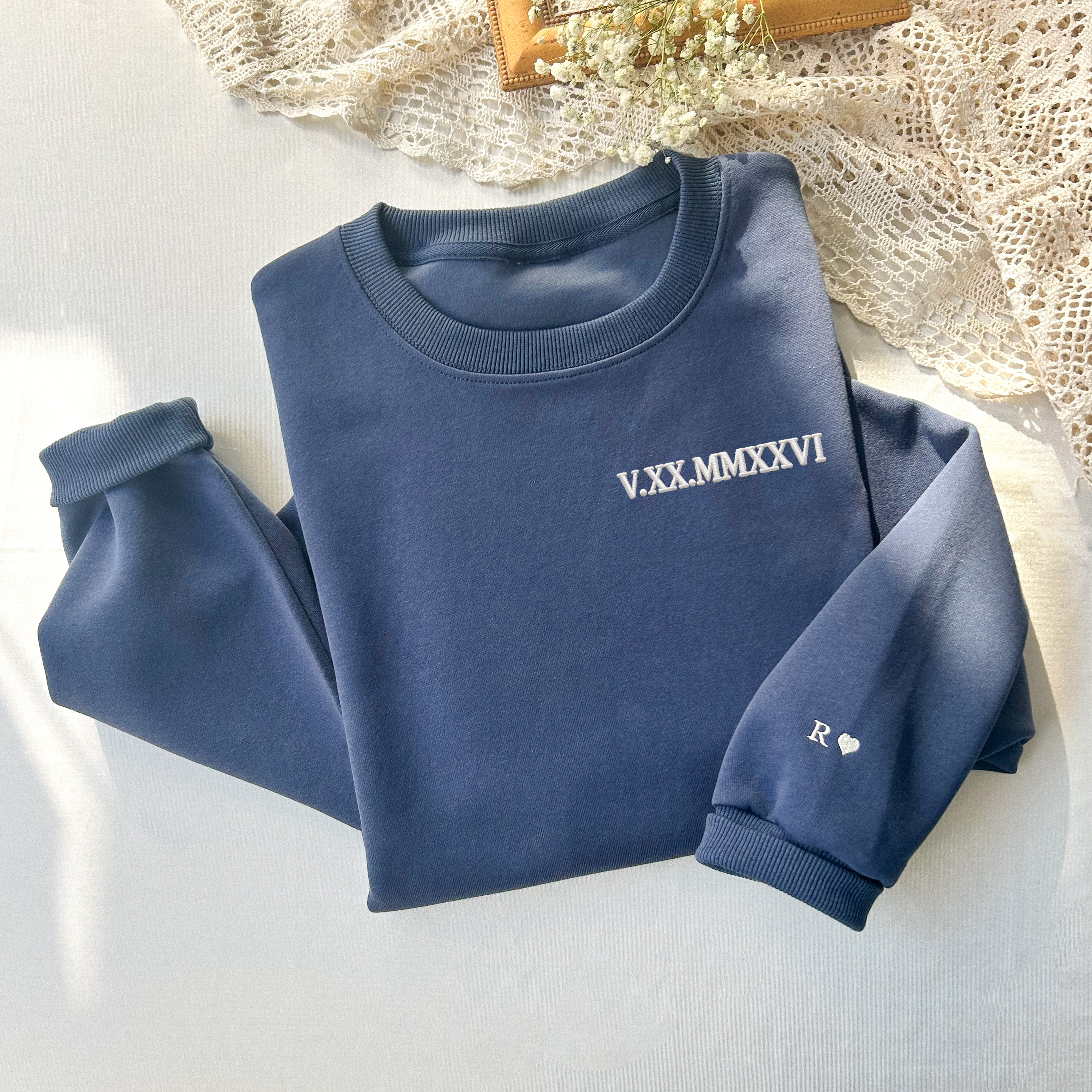 Personalized Roman Numeral Sweatshirt-Gift For Custom