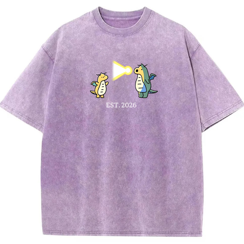 Cute Parent & Kid Dragonite Vintage Washed T-Shirt