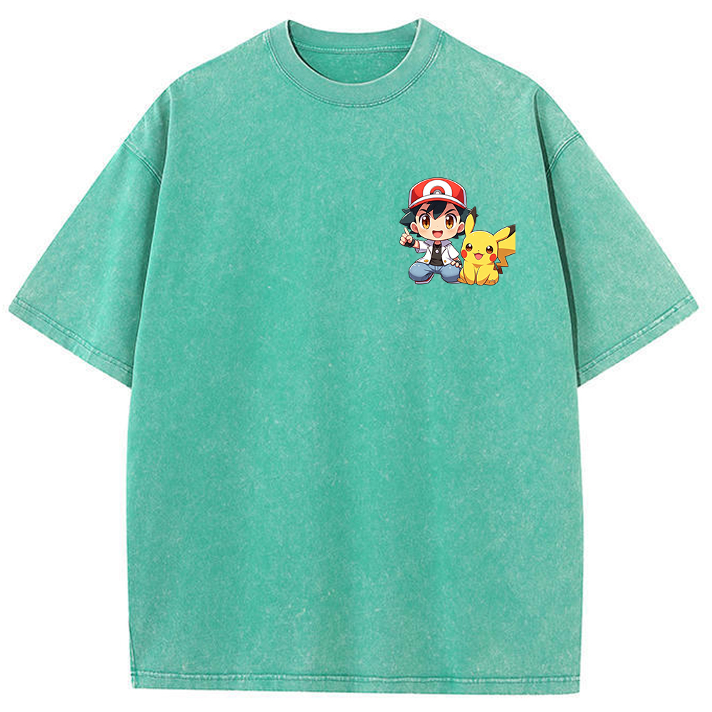 Mini Trainer Pikachu Left Chest Oversized Tee