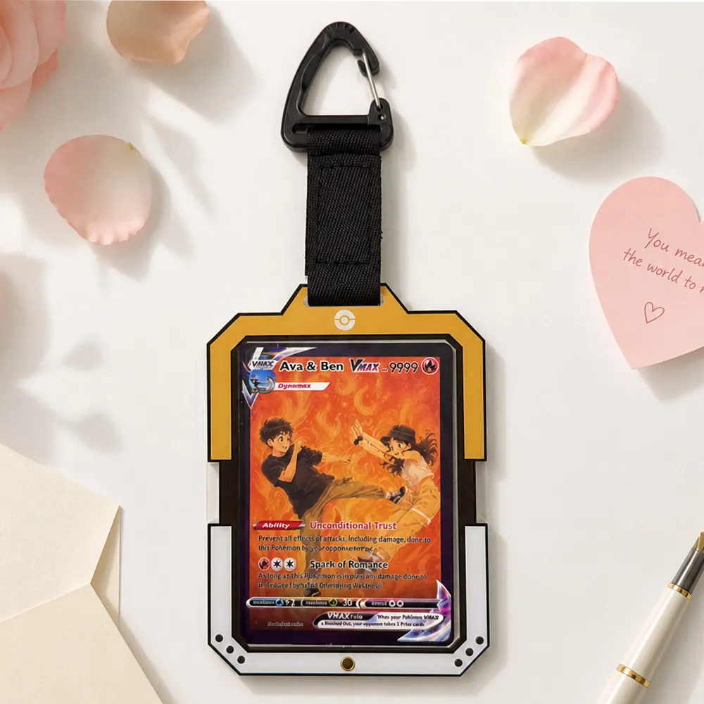 ♥️Personalized Couple Anime Art Trading Card Acrylic Pendant