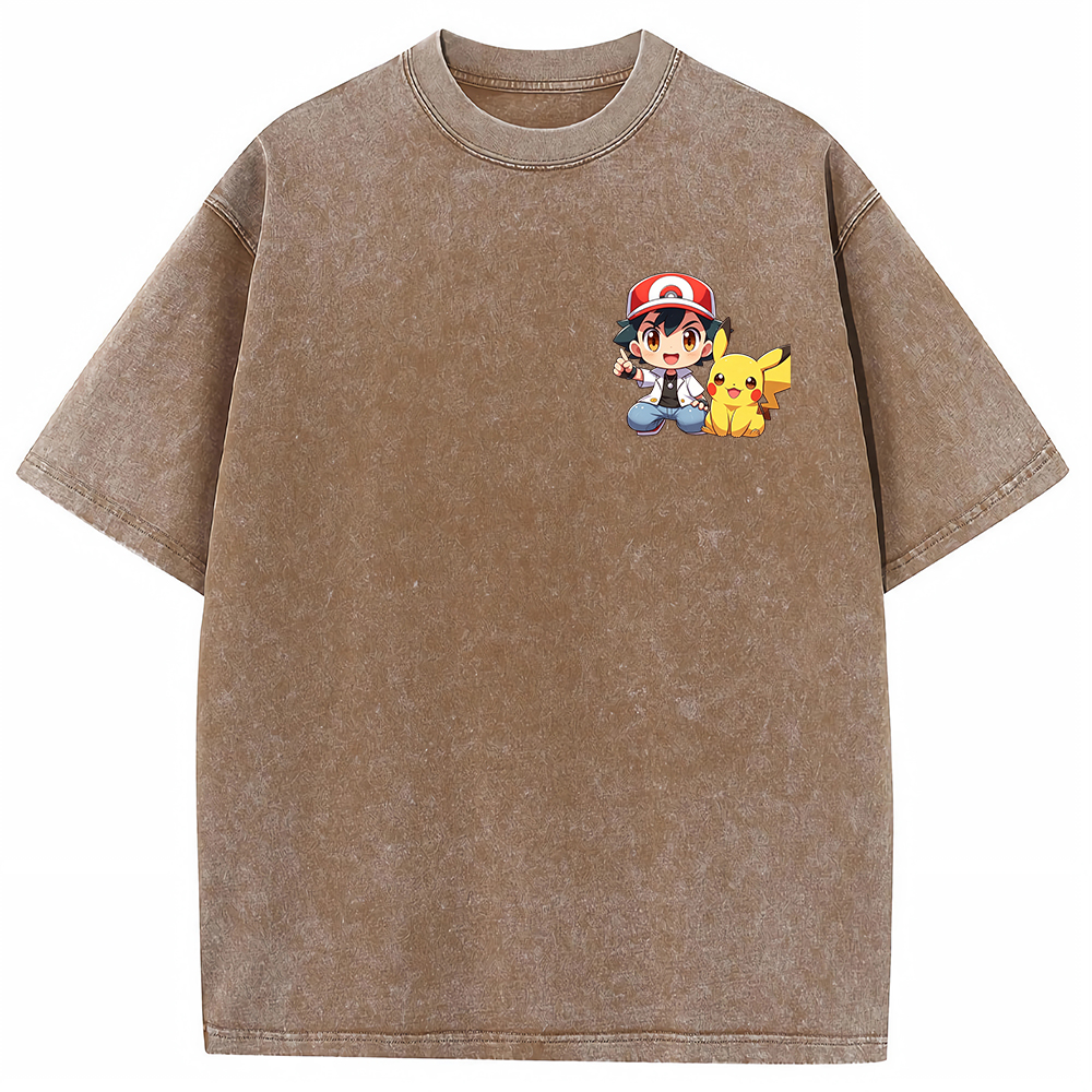 Mini Trainer Pikachu Left Chest Oversized Tee